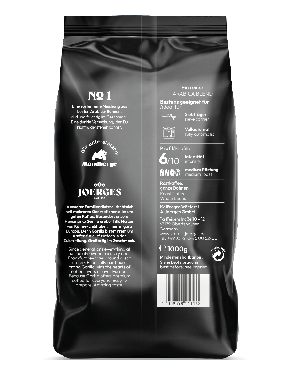 Espresso Gorilla Crema No.1 (schwarz)