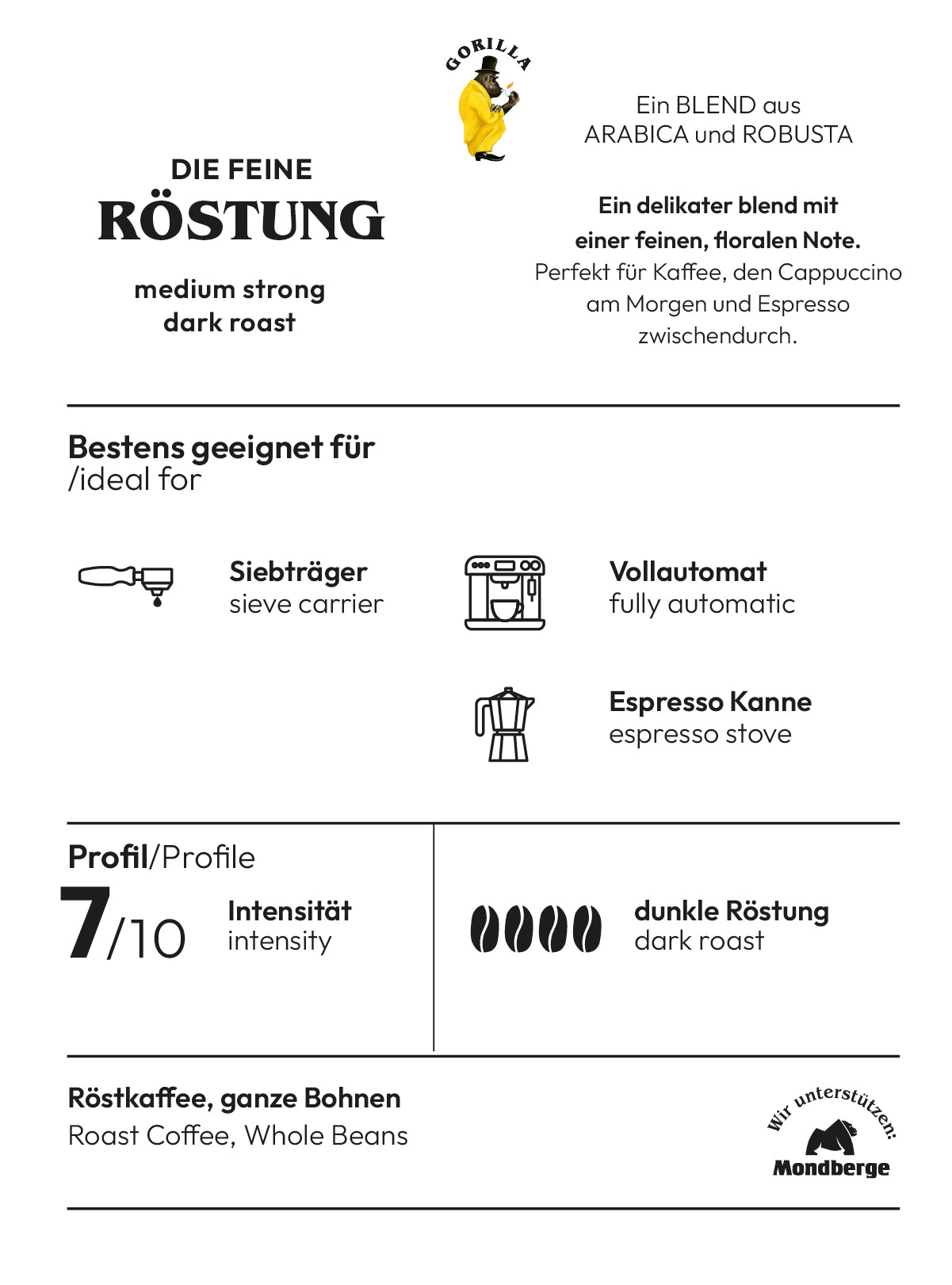 Gorilla Espresso Delicato (weiß)